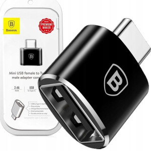 Baseus Adapter Usb Na Usb Typ C Otg Czarny