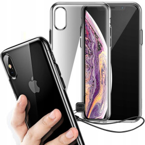 Baseus Etui Z Żelową Ramką Do Iphone Xs Max Czarne