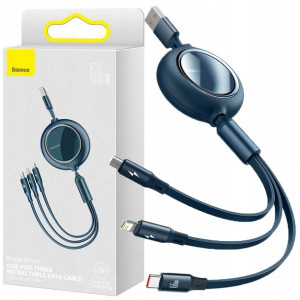 Kabel Usb 3w1 Baseus Microusb Usb-c Lightning 1.2m