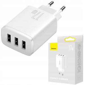 Ładowarka Sieciowa Baseus Quick Charger 3x Usb 17w