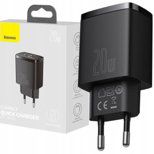 Baseus Ładowarka Sieciowa Usb-c Usb 20w Pd Qc 3.0
