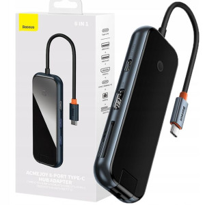 Baseus Hub 4-portowy Usb-c Do 1xusb-c Ciemnoszary