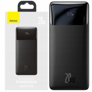 Baseus Powerbank 20000mah 20w+kabel 0.25m Czarny