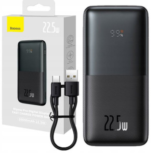 Baseus Powerbank 10000mah 22.5w Kabel 0.3m Czarny