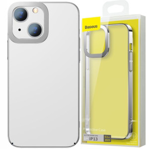 Baseus Etui Pokrowiec Iphone 13 Srebrny Clear