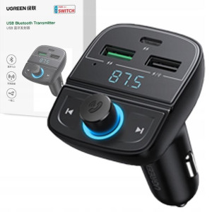 Ugreen Transmiter Ładowarka Mp3 3x Usb Tf Micro Sd
