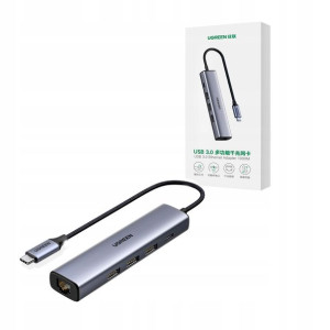 Ugreen Adapter Hub Usb-c - 3x Usb Rj-45 Usb-c Pd