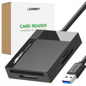 Ugreen Czytnik Kart Usb 3.0 Sd Micro Scf Ms Czarny