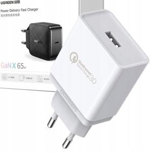 Ugreen Szybka Ładowarka Sieciowa Qc 3.0 18w 1xusb