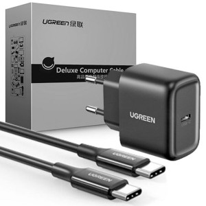 Ugreen Szybka Ładowarka Usb-c 25w + Kabel Usb-c 2m