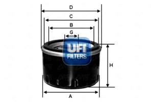 Filtr Oleju Rio 1.4i 11- Ufi