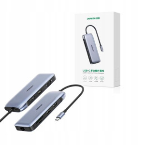Ugreen Hub 9w1 Usb-c Vga Usb Hdmi 4k Gigabit Rj45