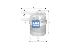 Filtr Paliwa Mitsubishi Colt 1.2 1.3 Ufi