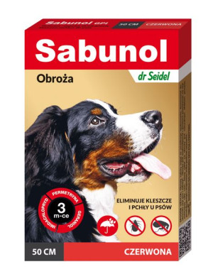 Sabunol obroża czerwona 50 cm