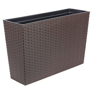 Kwietnik WERBENA rattan doniczka 19 x 56 x 36.5 cm mokka/beż