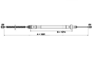 Linka Hamulca Ręcznego Citroen Xsara 1.4-1.9d 04.9