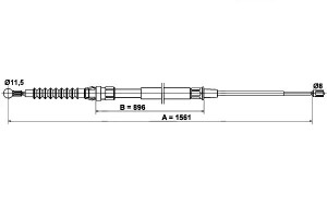 Linka Hamulca Ręcznego Vw Touran 1.2-2.0d 02.03-05