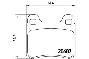 Klocki Hamulcowe Mercedes W124.w201 Tył Brembo