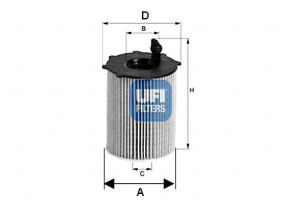 Filtr Oleju Punto Iii 0.9 12- Ufi