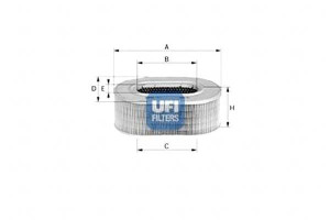 Filtr Powietrza Sierra 2.3d Sapphire 2.3d 87- Ufi