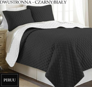 Narzuta 160x200 Czarny/białynarzuta Pikowana 160 Czarny/biały