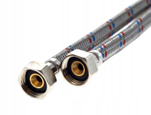 Wąż Wężyk w oplocie stalowym 1/2x1/2 cala x 100 cm