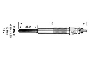 Świeca Żarowa Toyota Land Cruiser 3.4d/4.0d 08.80-