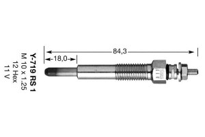 Świeca Żarowa Opel Campo 3.1d 12.92-06.01 Ngk