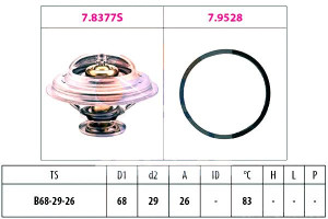 Termostat Citroen 83c 1,8-1,9d Eps