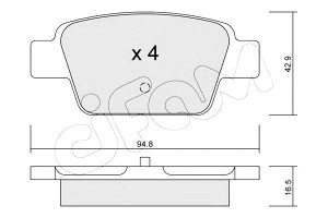 Klocki Hamulcowe Fiat Stilo 01- Tył Cifam