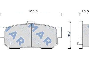 Klocki Hamulcowe Nissan 100 Primera Gr.16.5mm Tył