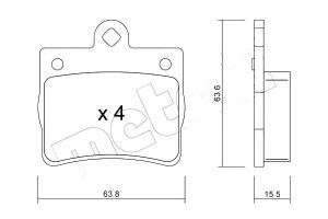 Klocki Hamulcowe Mercedes C W202 96-00 Tył Metelli