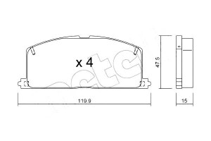 Klocki Hamulcowe Toyota Corolla,carina Metelli