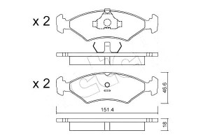 Klocki Hamulcowe Ford Escort 81-90 Metelli