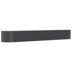 Donica ogrodowa, antracyt 554x100x68 cm malowana proszkowo stal