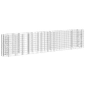 Podwyższona donica gabionowa galwanizowane żelazo 470x50x100 cm