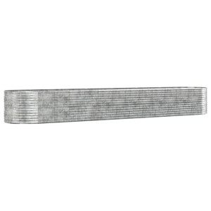 Donica ogrodowa, srebrna, 554x100x68 cm malowana proszkowo stal