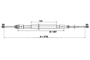 Linka Hamulca Ręcznego Citroen C3 I C3 Pluriel 1.1