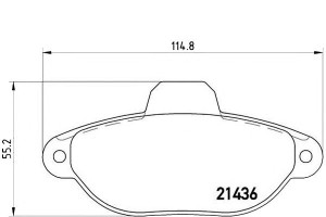 Klocki Hamulcowe Fiat 500 07- Brembo