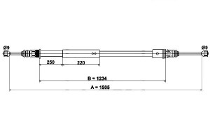 Linka Hamulca Ręcznego Citroen Saxo Peugeot 106 Ii