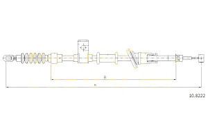 Linka Hamulca Ręcznego Volvo S40 V40 95-00prawy T