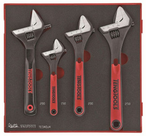 Zestaw 4 kluczy nastawnych Teng Tools TEDADJ4