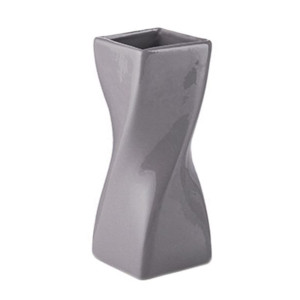 Wazon Ceramiczny Skrętny flakon szary eco