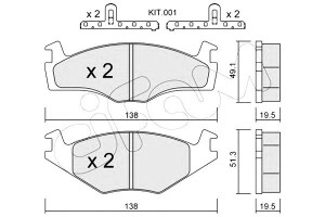 Klocki Hamulcowe Vw Asymetry.grube Cifam
