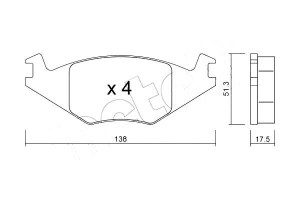 Klocki Hamulcowe Vw Golf Ii 83-92 1,0-1,6d Metelli