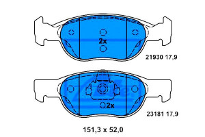 Klocki Hamulcowe Fiat Punto Lancia Y 1.2/1.4/1.7d
