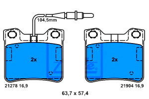 Klocki Hamulcowe Mercedes V (638/2) Vito (638) Aud