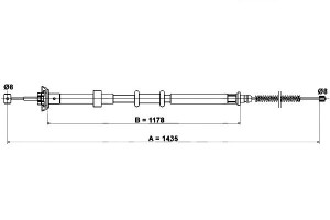 Linka Hamulca Ręcznego Fiat Panda 1.1-1.4cng 09.03
