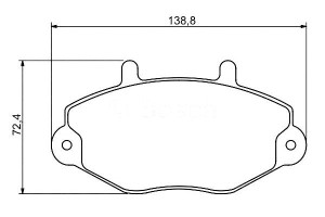 Klocki Hamulcowe Ford Transit 2.0/2.5d/2.9 01.91-0