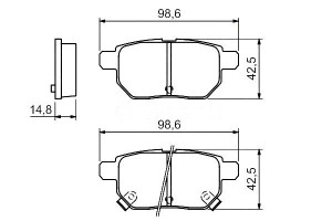 Klocki Hamulcowe Toyota Tył Iq 09- Bosch
